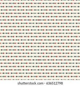 Seamless pattern with retro colors repeated squares. Horizontal lines abstract background. Mosaic wallpaper. Minimalist geometric ornament. Digital paper, textile print, page fill. Vector art
