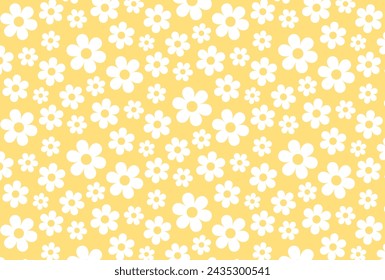 seamless pattern with retro flowers for banners, cards, flyers, social media wallpapers, etc.