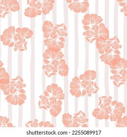Seamless pattern with retro flowers. Vintage floral background. Design for fabric, textile print, wrapping paper, cover, poster. Vector illustration