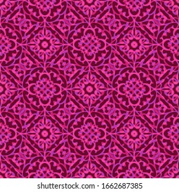 Seamless pattern with retro folk motifs. Vector illustration.