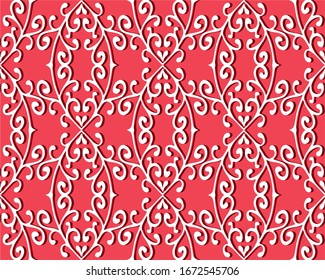 Seamless pattern with retro folk motifs. Vector illustration.