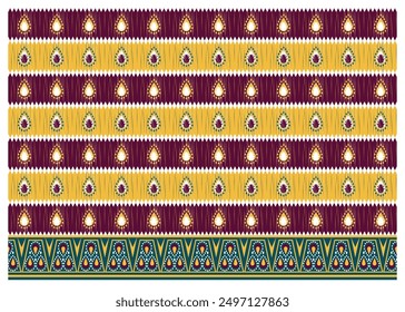 Seamless pattern,  retro, folklore geometric ethnic style design for textiles, floor and wallpaper.