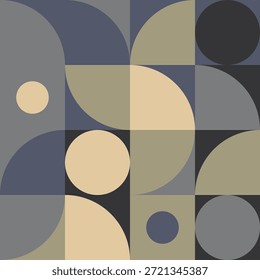 Nahtloses Muster mit geometrischen Retro-Mosaikformen und kräftigen Farben