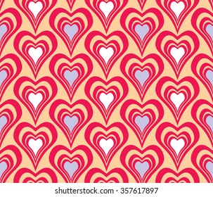 Seamless pattern Retro hears.