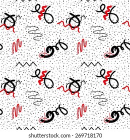 Seamless pattern in retro memphis style 2