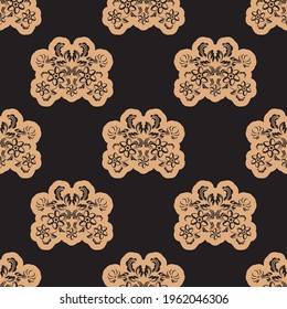 Seamless pattern with retro ornament antique style. Good for backgrounds and prints. Vector illustration.