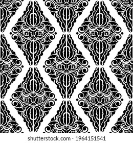 Seamless pattern with retro ornament antique style. Good for mural wallpaper, fabric, postcards and printing. Vector illustration.