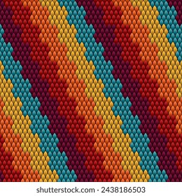 Seamless pattern in retro style, 60s, 70s, 80s