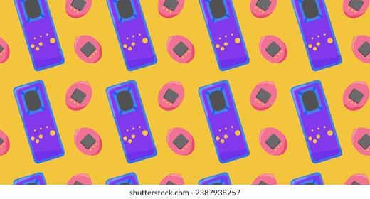 seamless pattern in retro style 80 s 90 s. Retro games. Vector illustration. y2k background . 90s background 