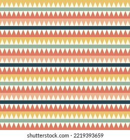 Seamless pattern in retro style. Abstract texture decorative 50`s, 60's, 70's style. Can be used for fabric, wallpaper, textile, wall decoration. Vector illustration