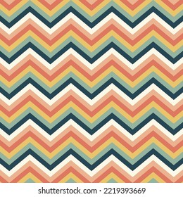 Seamless pattern in retro style. Abstract texture decorative 50`s, 60's, 70's style. Can be used for fabric, wallpaper, textile, wall decoration. Vector illustration
