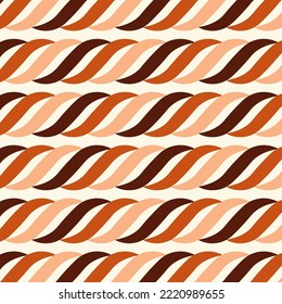 Seamless pattern in retro style. Abstract texture decorative 50`s, 60's, 70's style. Can be used for fabric, wallpaper, textile, wall decoration. Vector illustration