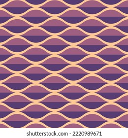 Seamless pattern in retro style. Abstract texture decorative 50`s, 60's, 70's style. Can be used for fabric, wallpaper, textile, wall decoration. Vector illustration