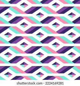 Seamless pattern in retro style. Abstract texture decorative 50`s, 60's, 70's style. Can be used for fabric, wallpaper, textile, wall decoration. Vector illustration