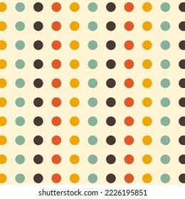 Seamless pattern in retro style. Abstract texture decorative 50`s, 60's, 70's style. Can be used for fabric, wallpaper, textile, wall decoration. Vector illustration