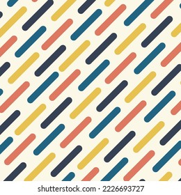 Seamless pattern in retro style. Abstract texture decorative 50`s, 60's, 70's style. Can be used for fabric, wallpaper, textile, wall decoration. Vector illustration