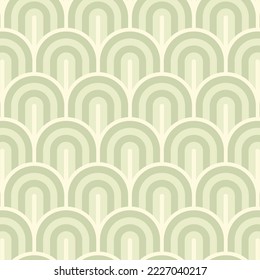 Seamless pattern in retro style. Abstract texture decorative 50`s, 60's, 70's style. Can be used for fabric, wallpaper, textile, wall decoration. Vector illustration