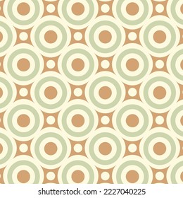 Seamless pattern in retro style. Abstract texture decorative 50`s, 60's, 70's style. Can be used for fabric, wallpaper, textile, wall decoration. Vector illustration