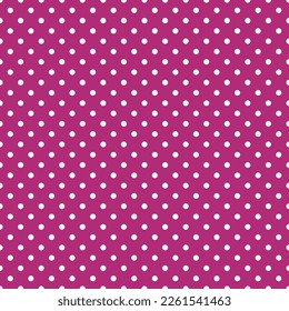Seamless pattern in retro style. Abstract vintage pattern with small white polka dots on a fuchsia pink background for textile, wrapping paper, banners, print and other design. Vector illustration