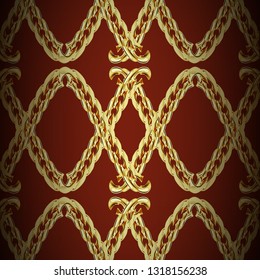 Seamless pattern in retro style with chains.