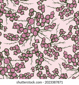 seamless pattern in retro style currant pastel colors vector