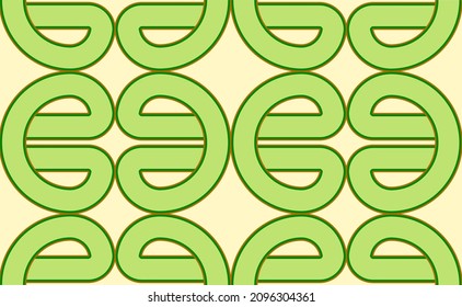 Seamless pattern retro style fibonacci curves vector