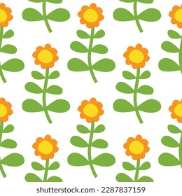 Nahtloses Muster mit Retro-Blumen.