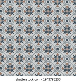 Seamless pattern in retro style, nude nature color palette