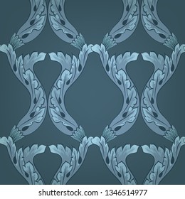 Seamless pattern in retro style. Orient Seamless Vector Background
