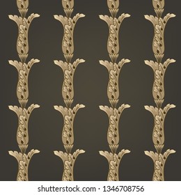 Seamless pattern in retro style. Orient Seamless Vector Background