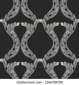 Seamless pattern in retro style. Orient Seamless Vector Background