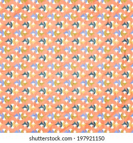 seamless pattern with retro style simple ornament over shabby paper texture 
