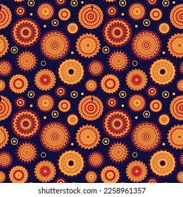 Seamless pattern in a retro style. Vector file for designs.