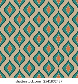 Seamless pattern in retro style. Vector illustration background