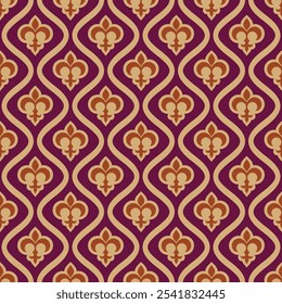 Seamless pattern in retro style. Vector illustration background