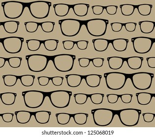 Seamless pattern retro sunglasses. vector background