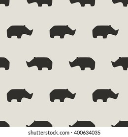 seamless pattern, rhino art  background design for fabric and decor