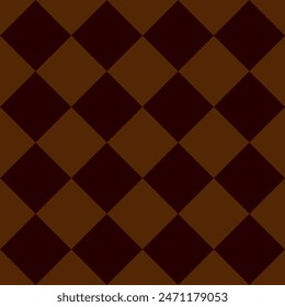 Seamless pattern of rhombus. Brown chess pattern illustration vector, minimalist pattern style, seamless for fashion, wallpaper, card, fabric, textile, cover skin.