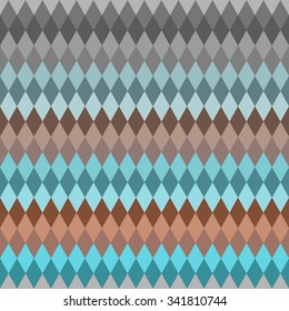 Seamless pattern with rhombus, color rolling. Geometric illustration.