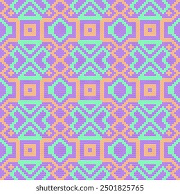 Seamless pattern with rhombus. Ethnic ornament. Vector illustration for web design or print.