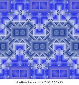 Seamless pattern with rhombuses in blue and white colors