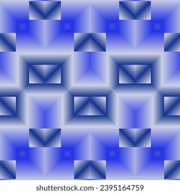 Seamless pattern with rhombuses in blue and white colors