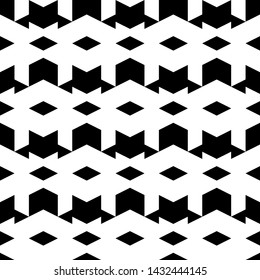 Seamless pattern. Rhombuses, chevrons, figures ornament. Folk wallpaper. Ethnic motif. Diamonds, simple shapes background. Geometric backdrop. Digital paper, textile print, abstract.