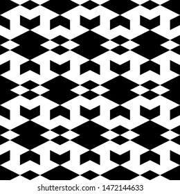Seamless pattern. Rhombuses, chevrons, figures ornament. Geometrical backdrop. Simple shapes background. Geometric wallpaper. Polygons motif. Digital paper, textile print, web design, abstract.