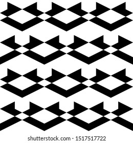 Seamless pattern. Rhombuses, chevrons, figures ornament. Geometrical backdrop. Shapes background. Geometric wallpaper. Polygons motif. Digital paper, textile print, web design, abstract. Vector.
