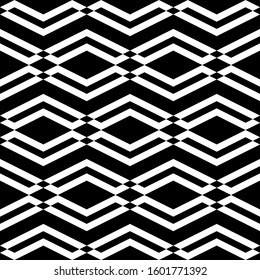 Seamless pattern. Rhombuses, chevrons, figures ornament. Shapes background. Folk motif. Geometric backdrop. Ethnic wallpaper. Digital paper, textile print, web design, abstract. Vector artwork.