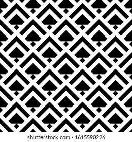 Seamless pattern. Rhombuses, chevrons, figures ornament. Diamonds, curves, shapes wallpaper. Ethnic motif. Forms, squares background. Geometric backdrop. Textile print, web design, abstract. Vector.