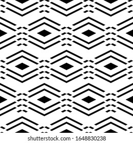 Seamless pattern. Rhombuses, chevrons, figures ornament. Ethnic wallpaper. Folk motif. Geometric background. Digital paper, textile print, web design, abstract illustration. Shapes backdrop. Vector.