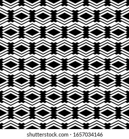  Patrón sin problemas. Rombos, cántaros, figuras adornos. Fondo geométrico. Papel pintado étnico. Fondo de formas. Motivo popular. Papel digital, impresión textil, diseño web, ilustración abstracta. Vector