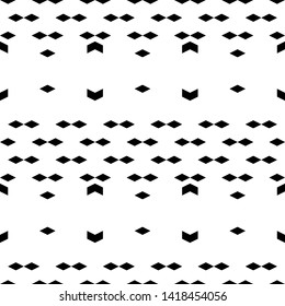 Seamless pattern. Rhombuses, chevrons ornament. Figures background. Simple shapes wallpaper. Geometrical backdrop. Digital paper, web designing, textile print. Vector.
